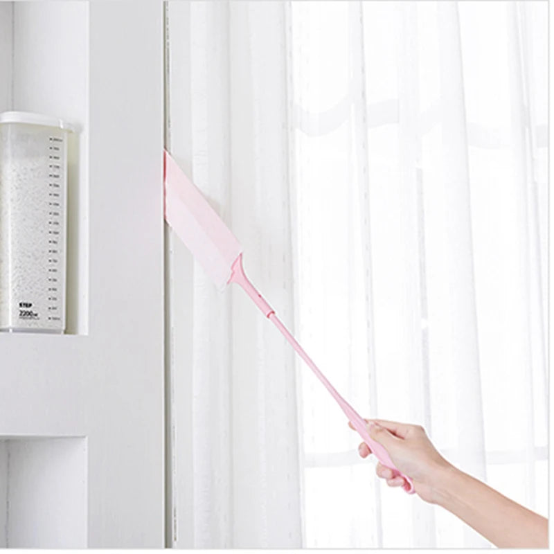 Practical Household Dust Cleaning Brush with 10 Pcs Non-woven Cleaning Cloth Long Handle Dust Gap Brush for Home Cleaning Tool