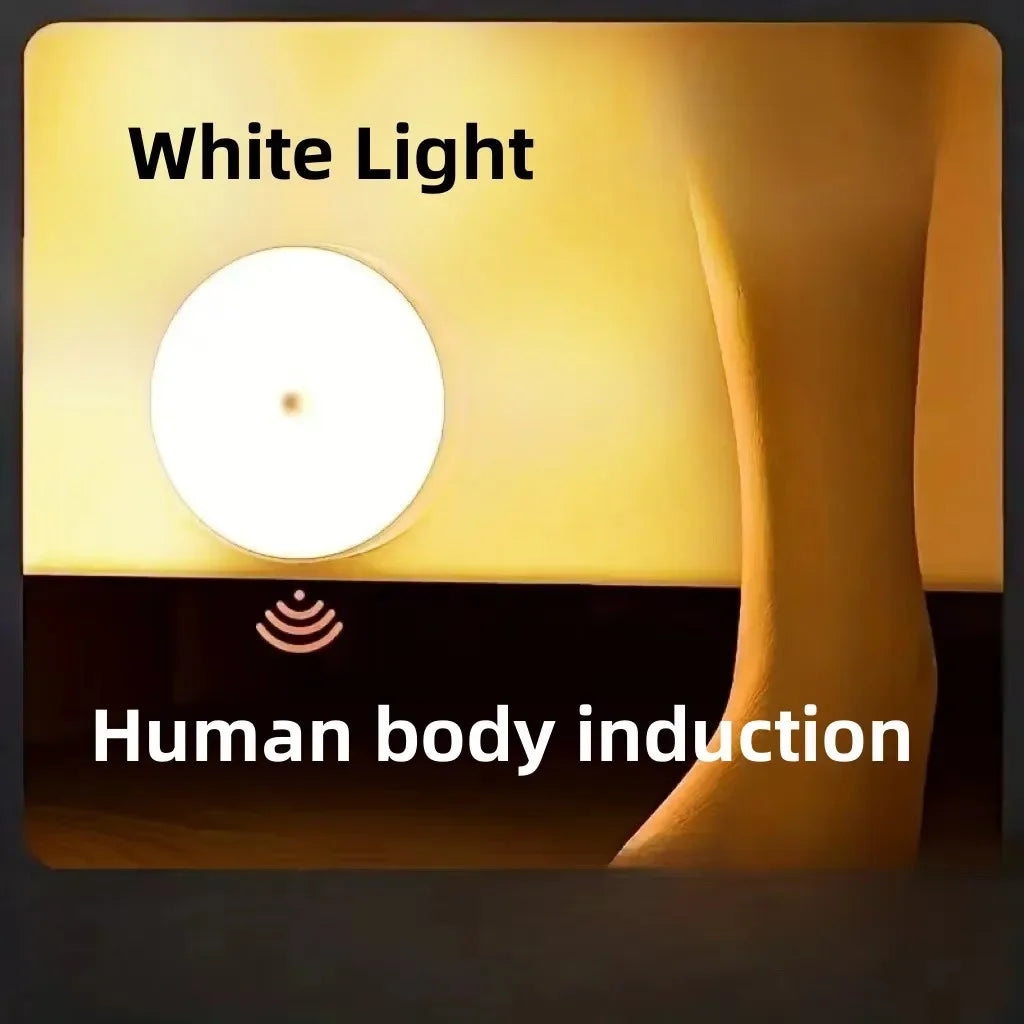 Motion Sensor Night Lights in Warm White/Cold White - Adjustable Brightness, Automatic On/Off, Ideal for Bedside, Stairs, U