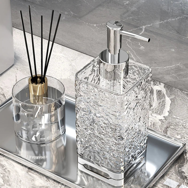 Soap Dispenser Bottles Refillable Press Hands Dishes Liquid Dispenser Kitchen Bathroom Countertop Soap Containers Soap Bottle