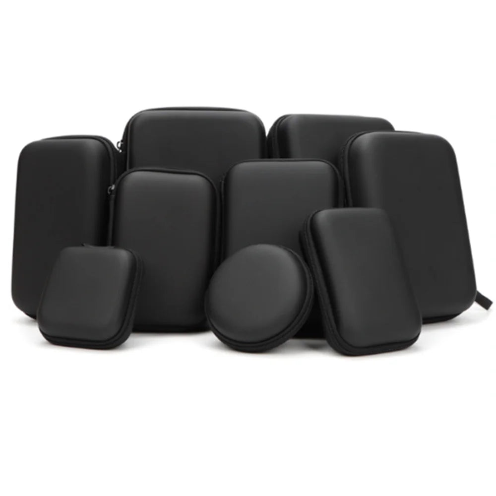 Organizer Pouch Bag,  Travel  Organizer Bag  Portable  Multifunctional Case for Cable, Cord, Charger, Hard Drive, Earphone Black