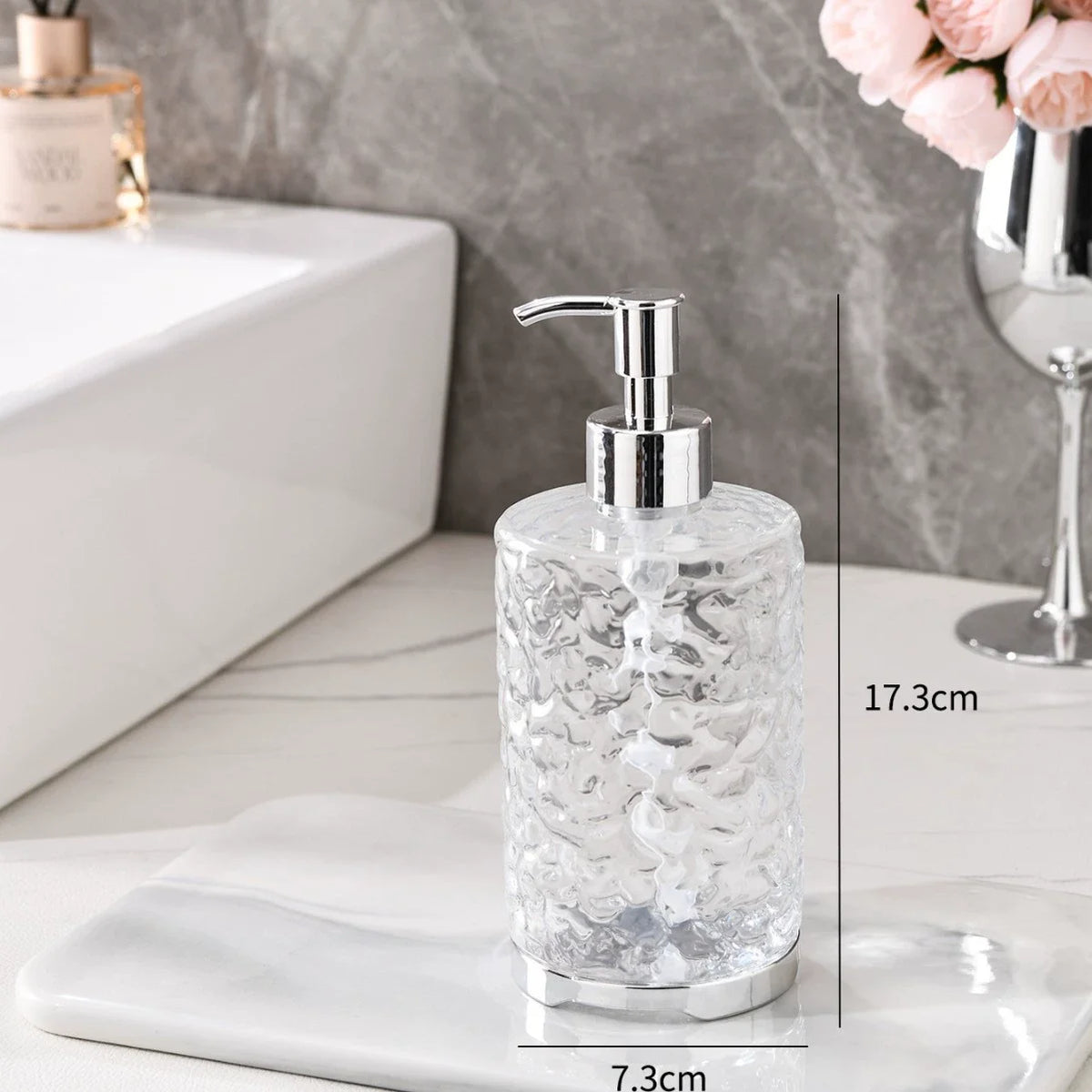 Soap Dispenser Bottles Refillable Press Hands Dishes Liquid Dispenser Kitchen Bathroom Countertop Soap Containers Soap Bottle
