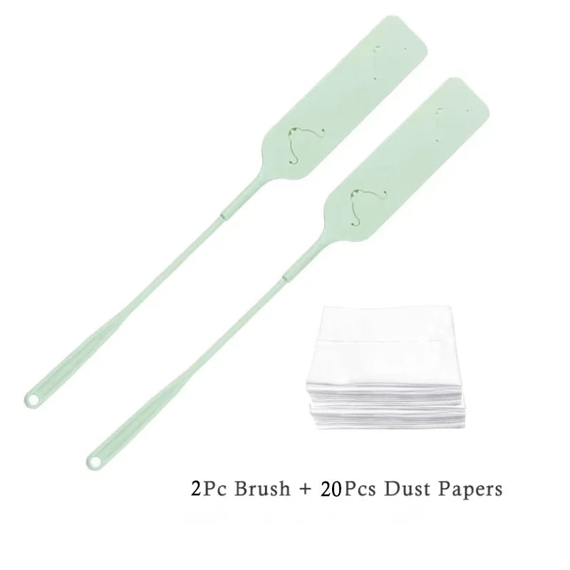 Practical Household Dust Cleaning Brush with 10 Pcs Non-woven Cleaning Cloth Long Handle Dust Gap Brush for Home Cleaning Tool