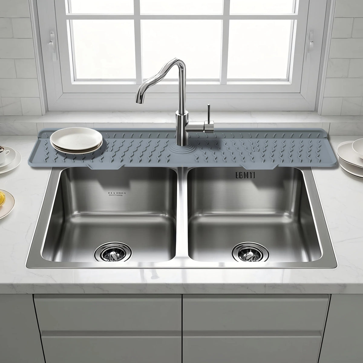 Longer Faucet Mat for Kitchen Sink Splash Guard Kitchen Sink Faucet Mat Splash Guard Kitchen Sink Area Water Splash Guard