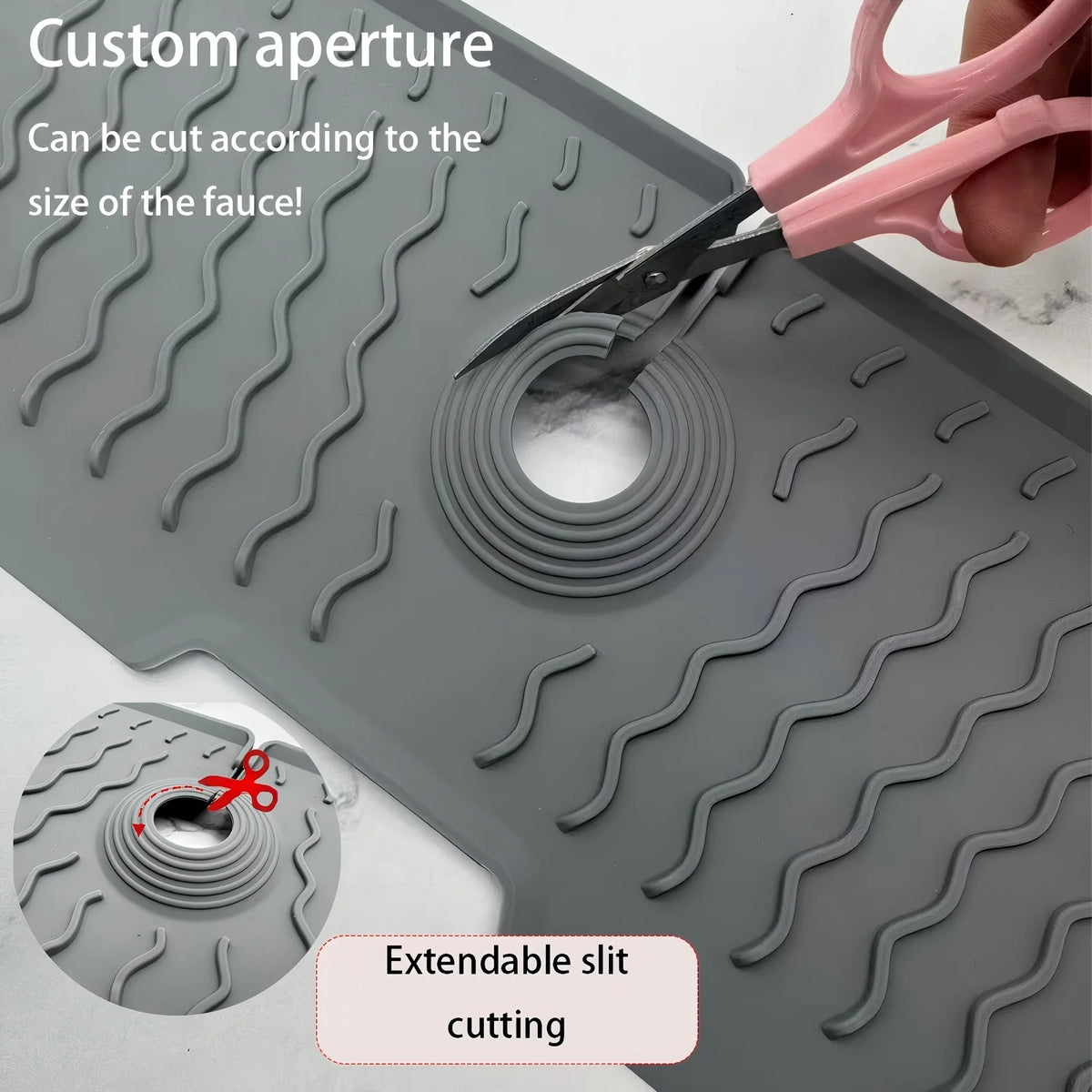 Longer Faucet Mat for Kitchen Sink Splash Guard Kitchen Sink Faucet Mat Splash Guard Kitchen Sink Area Water Splash Guard