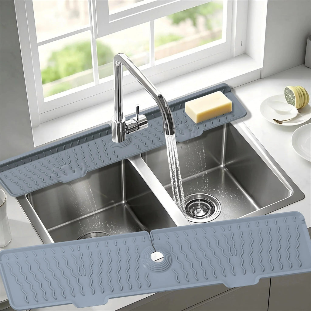 Longer Faucet Mat for Kitchen Sink Splash Guard Kitchen Sink Faucet Mat Splash Guard Kitchen Sink Area Water Splash Guard