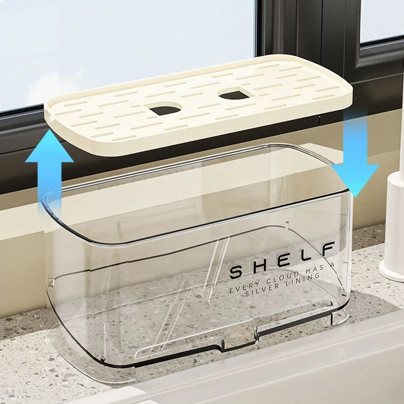 Kitchen Organizer Sink Cleaning Tools Storage Rack Kitchen Multifunctional Drain Rack for Sponge Cleanser Organizer