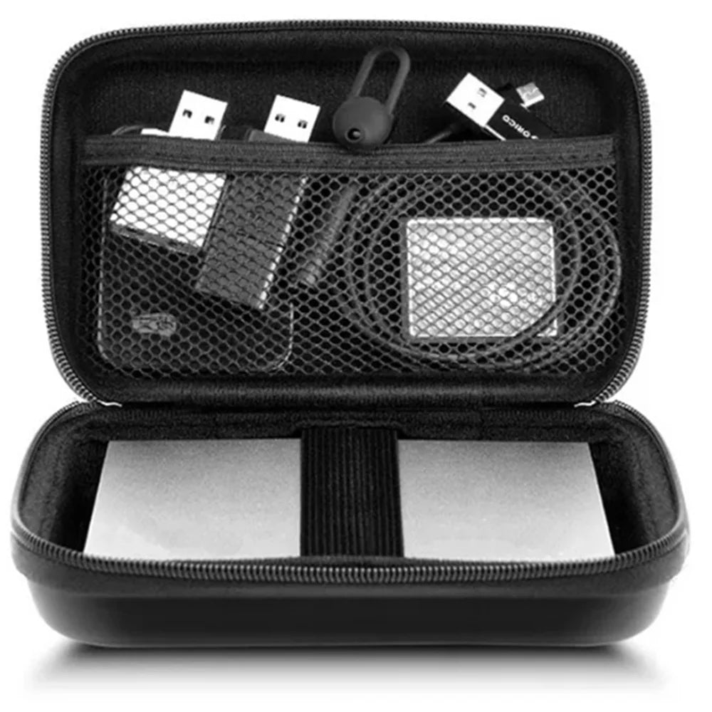 Organizer Pouch Bag,  Travel  Organizer Bag  Portable  Multifunctional Case for Cable, Cord, Charger, Hard Drive, Earphone Black